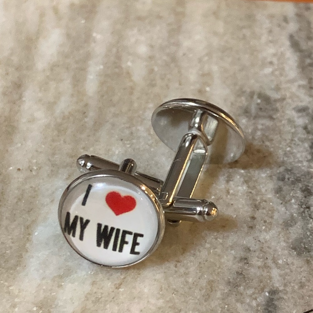 I Love My Wife Cufflinks NWOT
